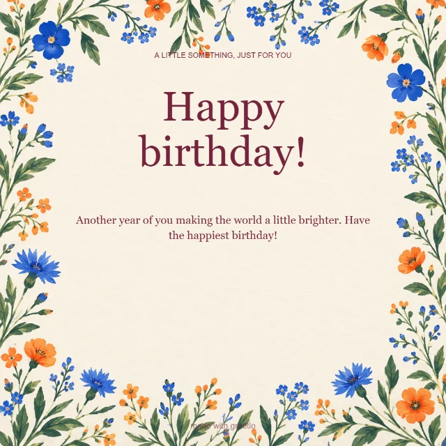 Birthday · Something special: Happy birthday!