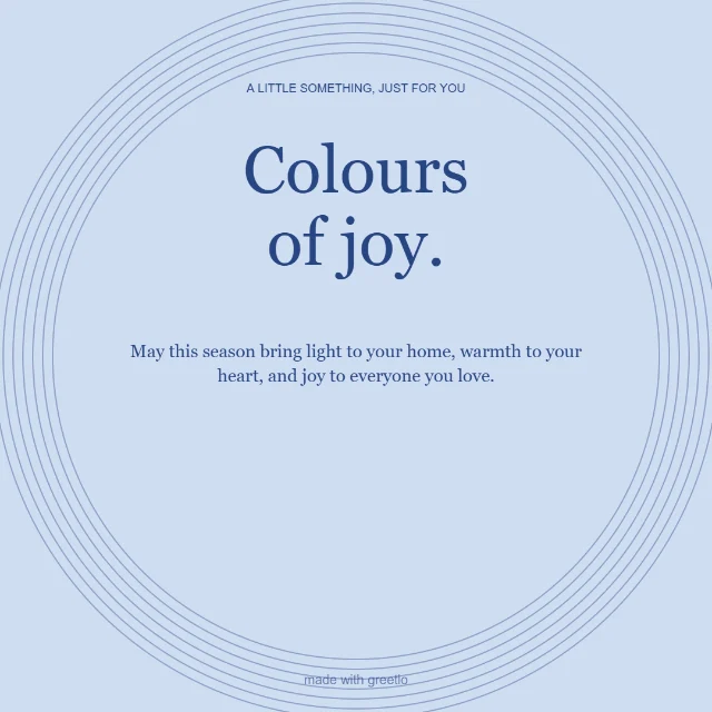 Festive · A beautiful chapter: Colours of joy.