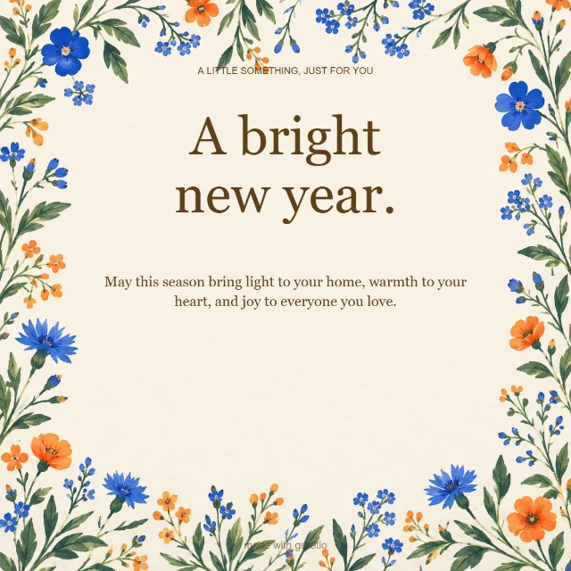 Festive · Something special: A bright new year.