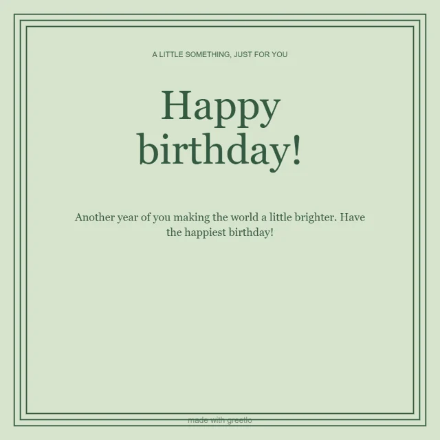 Birthday · Love, always: Happy birthday!