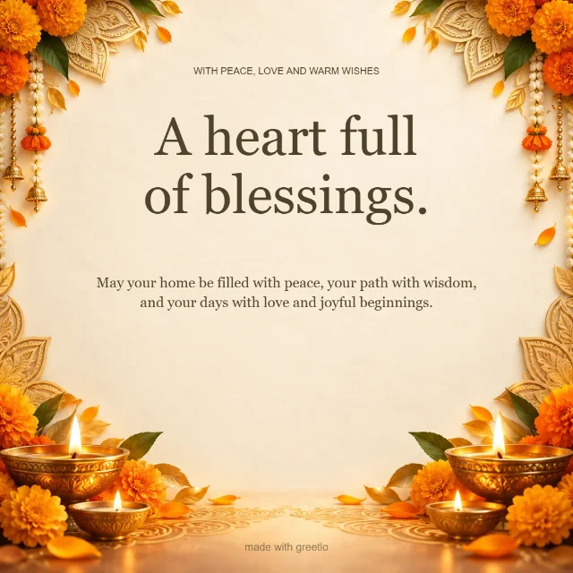 Light and blessings: A heart full of blessings.
