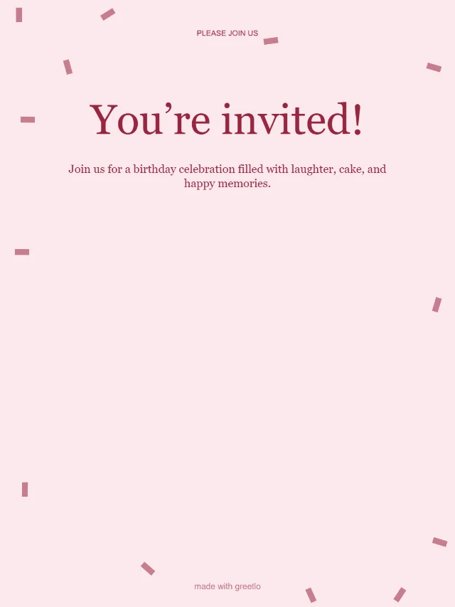Birthday party: You’re invited!